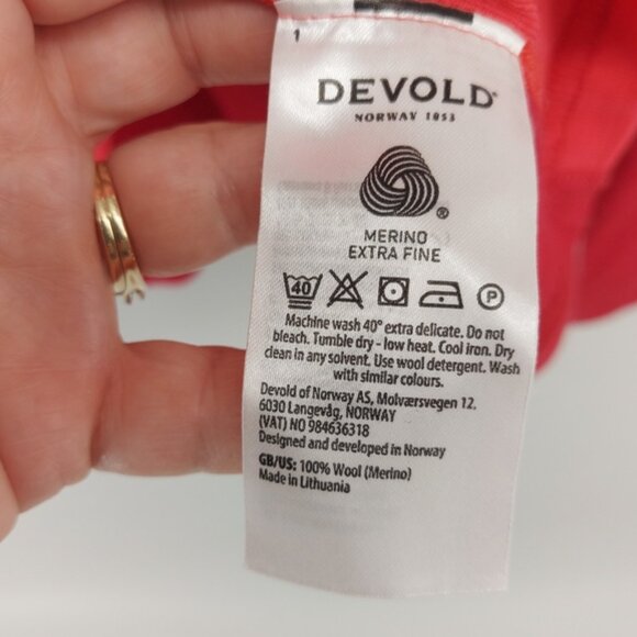 Devold Merino Wool Base Layer Expedition Woman Shirt Size Medium - Picture 3 of 6